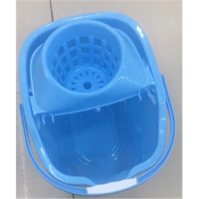 好太太 0213 塑料制品 拖把桶清洁桶手压拖布墩布挤水桶拖拧干水桶居家好用手提桶拖地桶 天空蓝